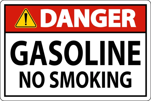 Danger Sign Gasoline Smoking White Background — Stock Vector