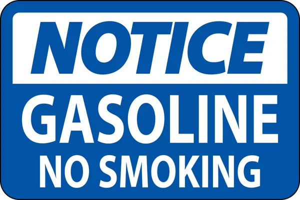 注意标志汽油 禁止在白色背景下吸烟 — 图库矢量图片