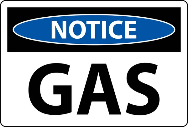 Εύφλεκτο Σήμα Gas Ειδοποίηση Λευκό Φόντο — Διανυσματικό Αρχείο