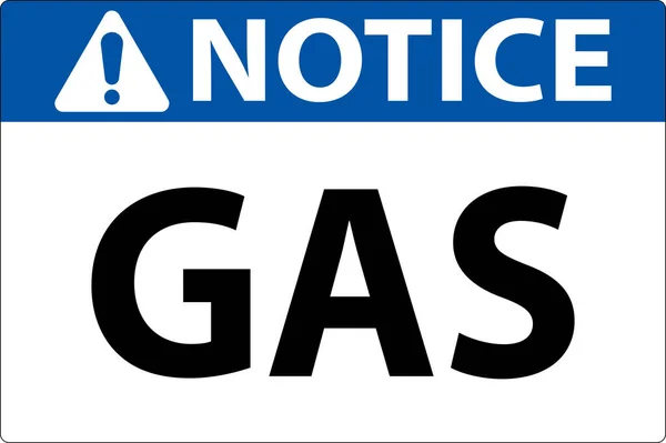 Εύφλεκτο Σήμα Gas Ειδοποίηση Λευκό Φόντο — Διανυσματικό Αρχείο