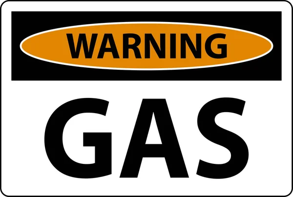 Εύφλεκτο Sign Gas Προειδοποίησης Λευκό Φόντο — Διανυσματικό Αρχείο