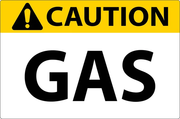 Försiktighet Brandfarliga Tecken Gas Vit Bakgrund — Stock vektor