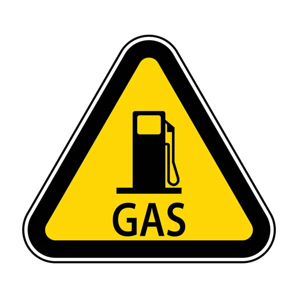 Señal Tráfico Gas Sobre Fondo Blanco — Archivo Imágenes Vectoriales
