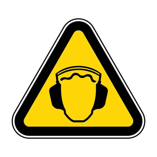 Hearing Protection Symbol Floor Sign — ストックベクタ
