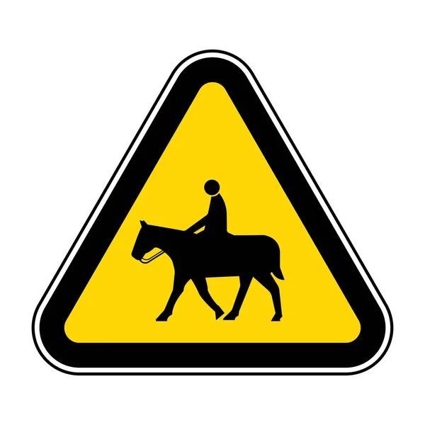 Sinal Símbolo Cavalo Fundo Branco — Vetor de Stock