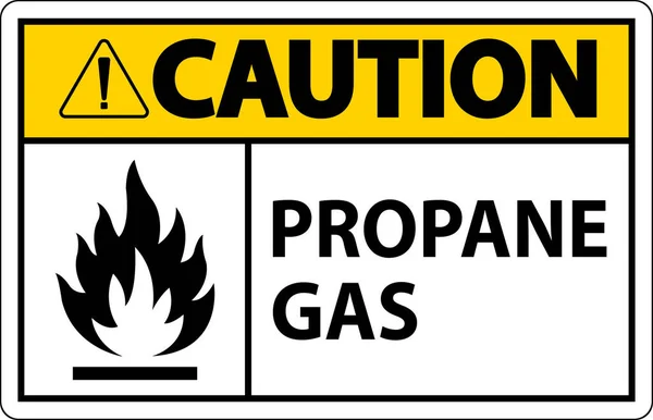 Symbol Propane Caution Label Propane Gas Sign — Stock Vector