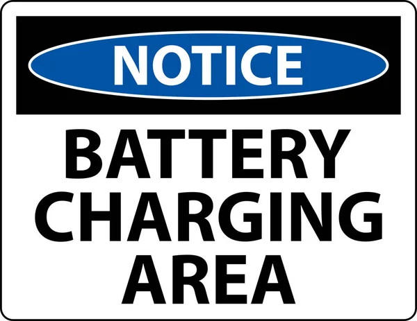 白色背景上的电池充电区域标志 — 图库矢量图片