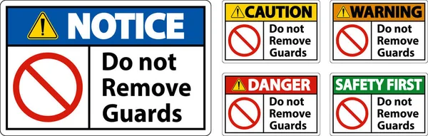 请勿删除白色背景上的警戒标志和危险标志 — 图库矢量图片