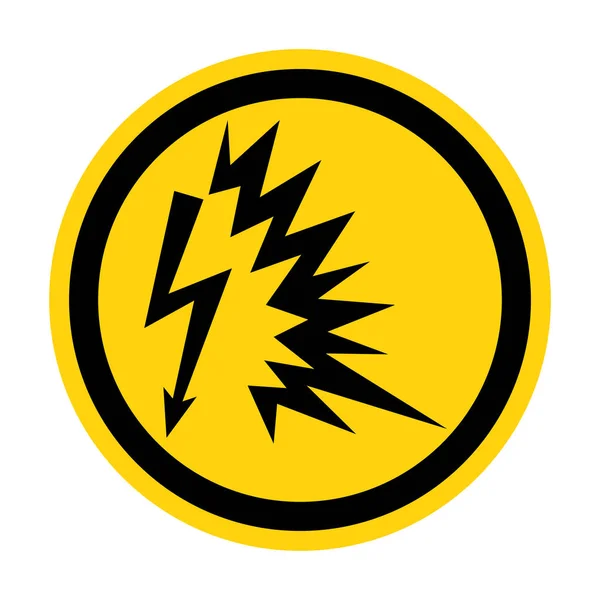 Warnschild Arc Flash Symbol Auf Weißem Hintergrund — Stockvektor