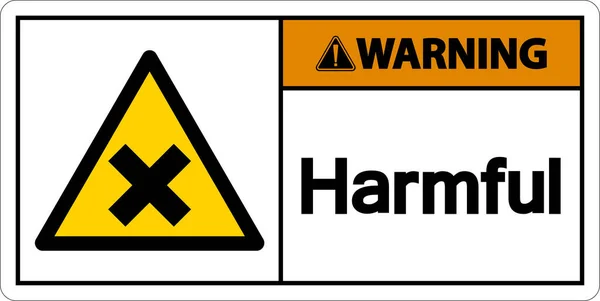 Harmful Warning Sign White Background — Stock Vector