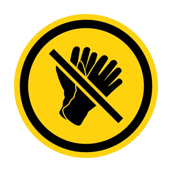 stock vector Do not wear gloves,Please take off the gloves