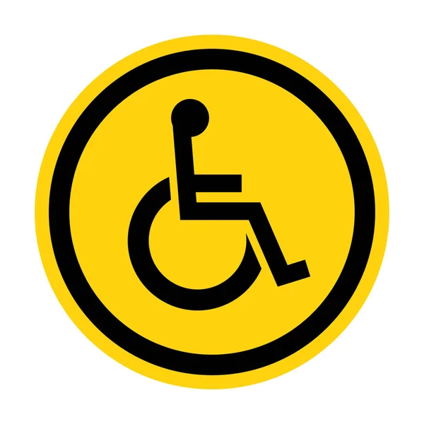 Accessible Parking Sign White Background — Stock Vector