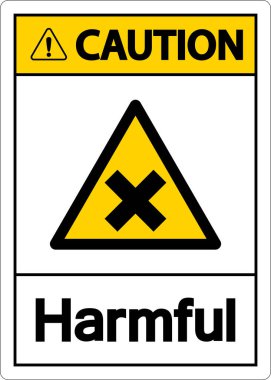 Beyaz Arkaplanda Zararlı Uyarı İşareti