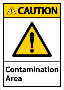 Beyaz Arkaplanda Kirlenme Alanı Uyarı İşareti