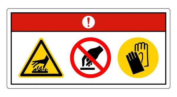 Danger Hot Surface Symbol Sign White Background — Stockvektor
