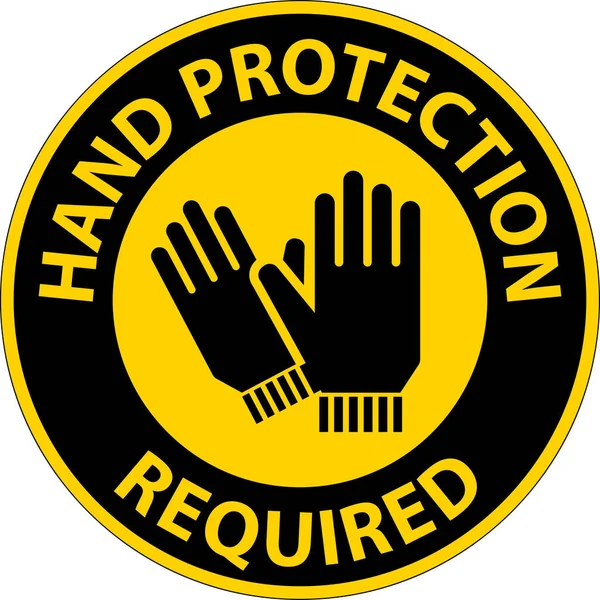 Handbescherming Vereist Meld Aan Witte Achtergrond — Stockvector