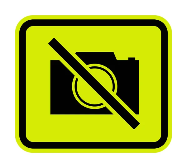 Kamera Förbjuden Skylt Vit Bakgrund — Stock vektor