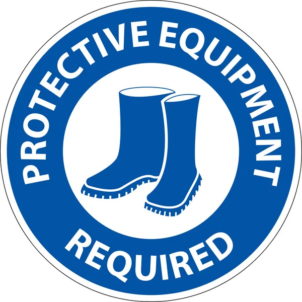 Symbol Floor Sign Protective Equipment Required — Image vectorielle