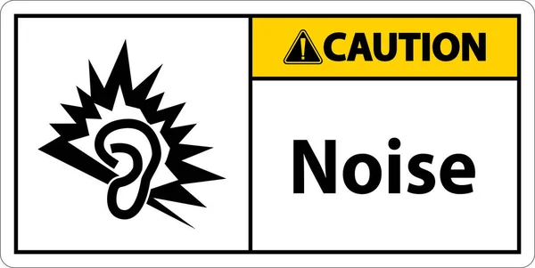 Caution Noise Symbol Sign White Background — Stock Vector