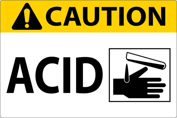 Signe Acide Prudence Sur Fond Blanc — Image vectorielle