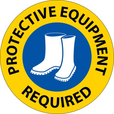 Symbol Floor Sign, Protective Equipment Required