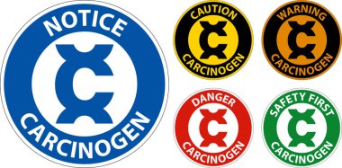 Caution Select Carcinogen Label On White Background clipart