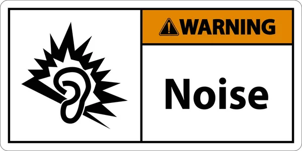Warning Noise Symbol Sign White Background — Stock Vector