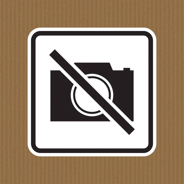 Camera Verboden Aanmelden Witte Achtergrond — Stockvector