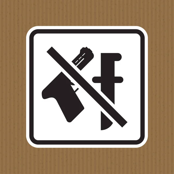 Weapon Prohibited Icon Forbidding Weapons Gun Knife — Vetor de Stock