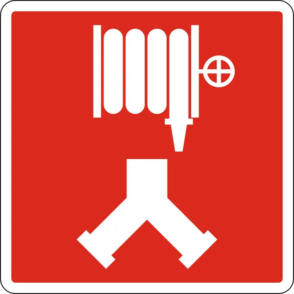 Straż Pożarna Standpipe Połączenie Znak — Wektor stockowy