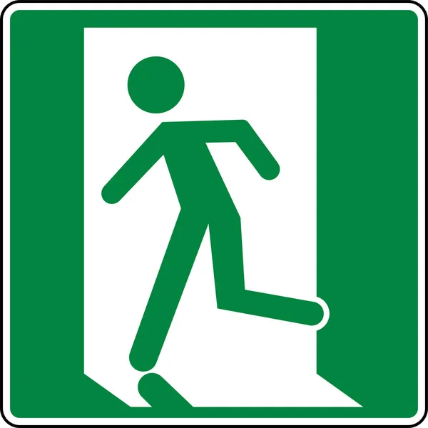 Symbol Für Den Notausgang Links — Stockvektor