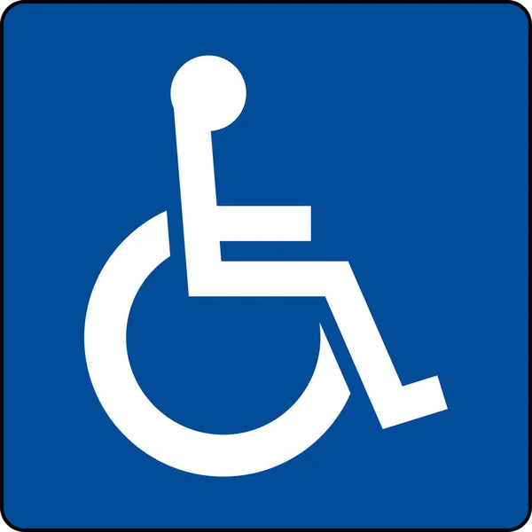 Simbolo Internazionale Accessibilità Segno Sfondo Bianco — Vettoriale Stock