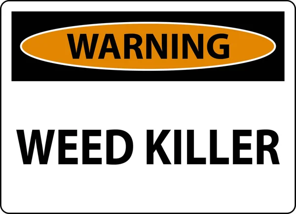 Warning Sign Weed Killer White Background — Stock Vector