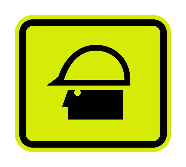 Varovný Znak Používejte Ochranné Prostředky Symboly Ppe — Stockový vektor