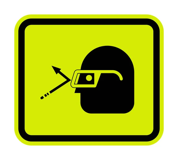 Voorzichtigheidsteken Draag Beschermende Apparatuur Met Ppe Symbolen — Stockvector