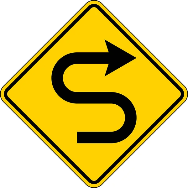 白色背景下的警告标志双曲线符号 — 图库矢量图片