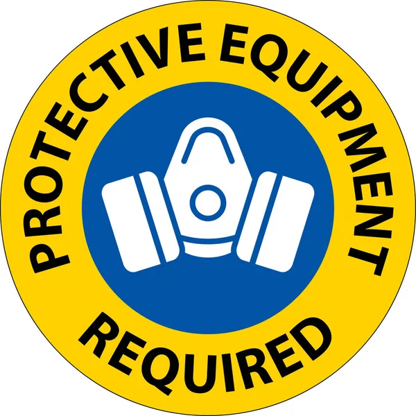 Symbol Floor Sign Protective Equipment Required — 图库矢量图片