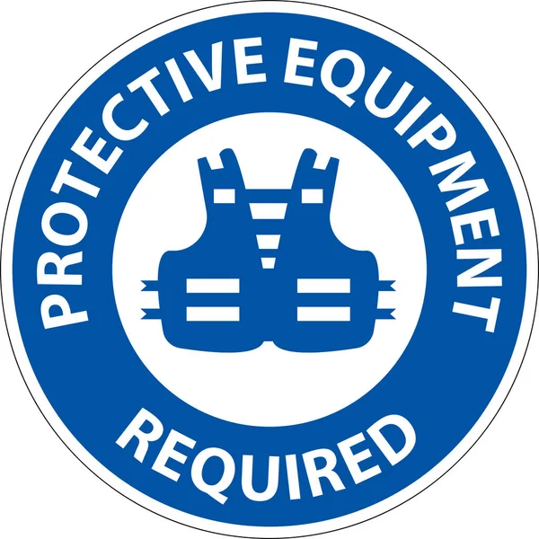 Symbol Floor Sign Protective Equipment Required — ストックベクタ