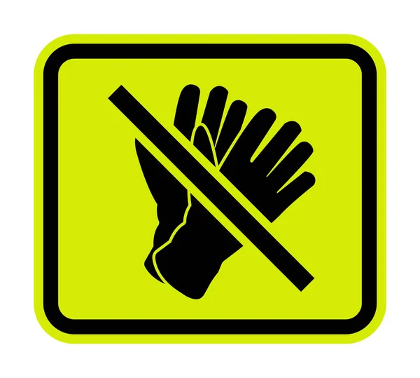Använd Inte Handskar Handskarna — Stock vektor