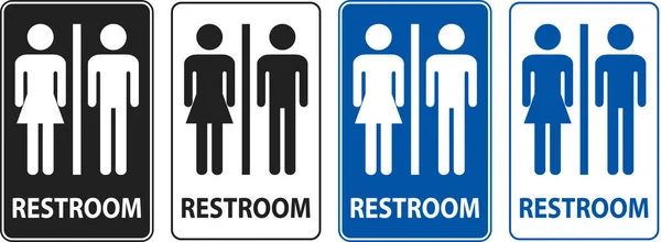 Simbolo Bagno Segno Toilette Con Uomo Donna Segno — Vettoriale Stock