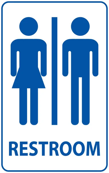 シンボルバスルーム男女サイン付きトイレ — ストックベクタ