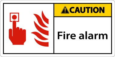 Beyaz Arkaplanda Yangın Alarmı İşareti