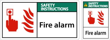 Beyaz Arkaplanda Yangın Alarmı Yazısı