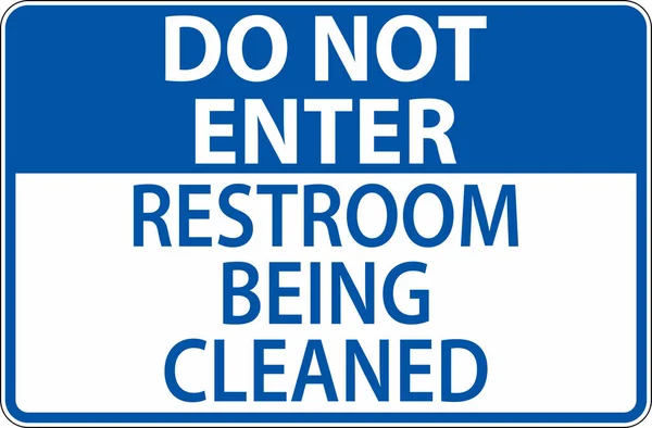 Enter Restroom Being Cleaned Sign — Stock Vector