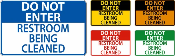 Toilette Nicht Betreten Wenn Sie Gereinigt Wird — Stockvektor