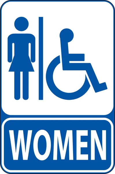 Symbol Łazienka Sign Restroom Woman Zaloguj Się — Wektor stockowy