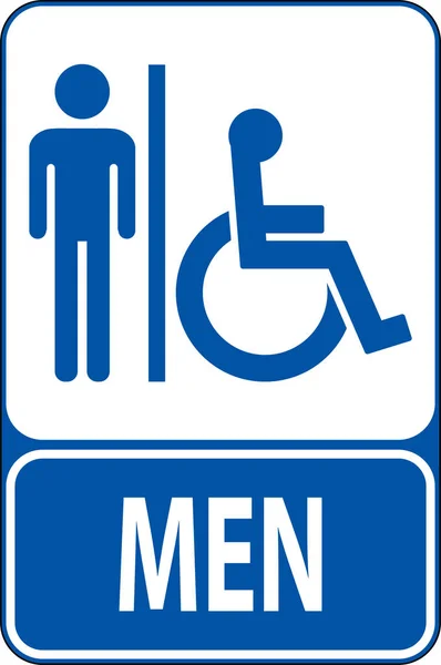 Symbol Łazienka Sign Restroom Man Zaloguj Się — Wektor stockowy