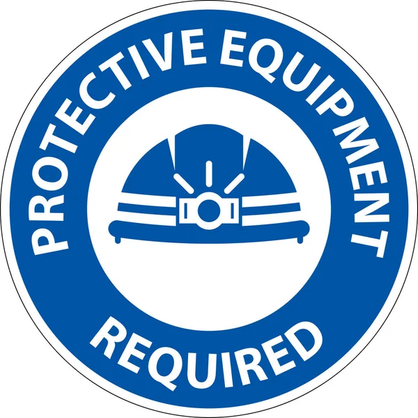 Symbol Floor Sign Protective Equipment Required — Vector de stock