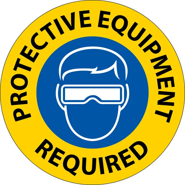 Symbol Floor Sign Protective Equipment Required — Wektor stockowy