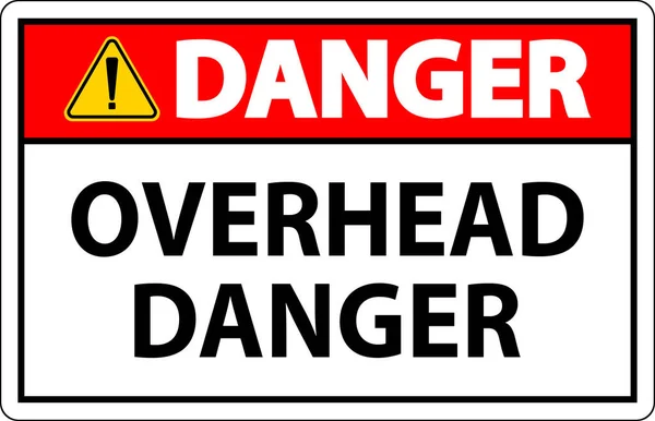Symbol Gefahrzeichen Overhead Danger — Stockvektor